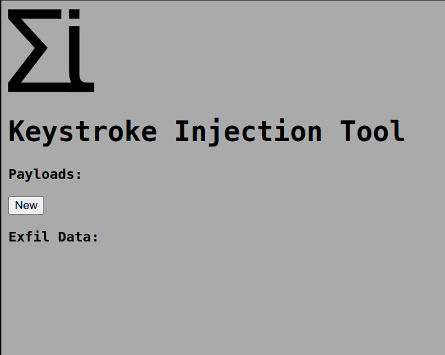 KS_NJCTR web interface showing payload and exfil links