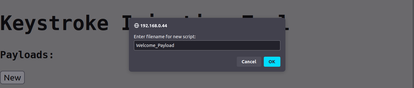 Welcome Payload